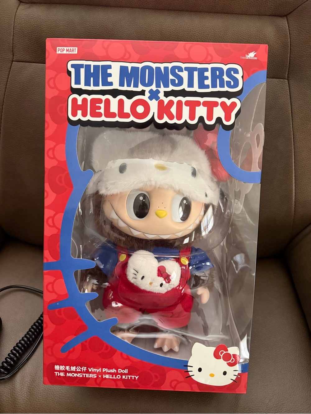 POP MART THE MONSTERS x HELLO KITTY Vinyl Plush Doll 15” Labubu Sealed NEW